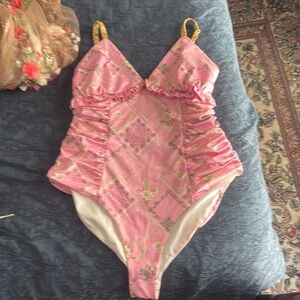 Love Shack Fancy Pink Delaine L